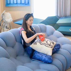 Italian Minimalist Roche Bobois <b>Pumpkin</b> Bubble Fabric Sofa Nordic Designer Living Room Small Apartment Sofa Set - Product Image 4