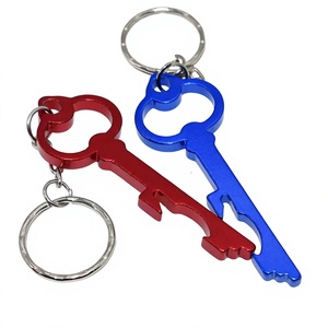 Aluminum Alloy Key Shape Eco-Friendly Personalized <b>Bottle</b> <b>Opener</b> Multi Function Manual Red Blue Metal <b>Keychain</b> Gift - Product Image 3
