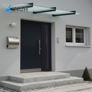 Marco de aluminio para puerta pivotante de construcción de madera pesada moderna comercial para uso en oficina al aire libre diseño minimalista para sala de estar - Product Image 1