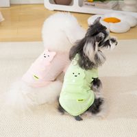T-shirt pour chien en polyester soie glacée anti-UV, léger, respirant, toutes saisons, motif ours 3D, style décontracté