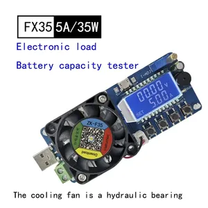 Testeur électronique de courant, tension et puissance FX25/FX35 4A/5A avec protection USB, affichage LCD, résistance réglable, déchargeur L1085 - Product Image 2