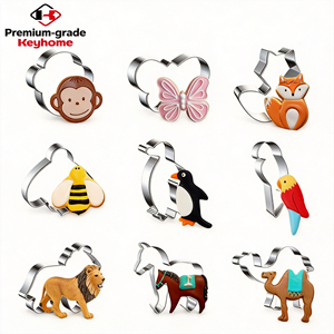 Tagliabiscotti a Forma di Animali da Fattoria in Acciaio Inox, Stampi per <span class=keywords><strong>Biscotti</strong></span> a Forma di Cavallo, Mucca, Maiale, Pecora, Gallo, Utensili da Forno OEM ODM per Casa, Cucina e Panetteria - Product Image 3
