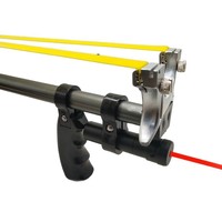 Kit de lance-pierre télescopique extensible en aluminium 72 cm, pliable, avec fixation rapide, pour tir de compétition en extérieur, avec viseur laser rouge