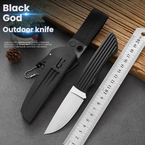 Couteau de survie en plein air, lame en acier trempé, étui, couteau tactique portable, couteau de camping, couteau d'autodéfense - Product Image 1