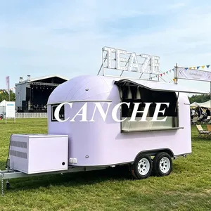 Carrito de Comida Rápida para Venta de Pizza y BBQ, Remolque Móvil para Cocina Callejera y Hot Dogs - Product Image 1