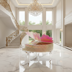 <span class=keywords><strong>Pianoforte</strong></span> in Acrilico Trasparente di Alta Qualità con 88 Tasti, <span class=keywords><strong>Dimensioni</strong></span> e Colori Personalizzabili per Spettacoli ed Eventi - Product Image 1