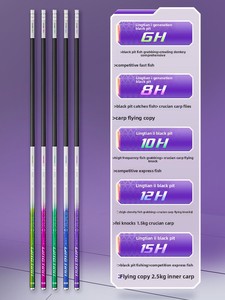 <span class=keywords><strong>Canne</strong></span> <span class=keywords><strong>à</strong></span> <span class=keywords><strong>pêche</strong></span> TRY&V OEM Lingtian de deuxième génération, noire, pour <span class=keywords><strong>pêche</strong></span> en fosse, 6/8/10/15H, ultra légère, super résistante, 19 carbone, <span class=keywords><strong>canne</strong></span> <span class=keywords><strong>à</strong></span> <span class=keywords><strong>pêche</strong></span> manuelle - Product Image 4