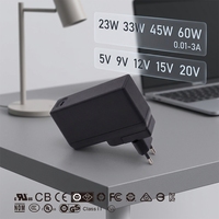 Alimentation électrique AC/DC 5V 9V 12V 15V 20V 15W 27W 36W 45W 60W 1A 2.5A, certifiée médicale ITE, chargeur rapide USB PD 3.0, adaptateur secteur