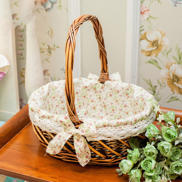 Customizable Handmade Wicker  Woven Large Baskets Fruit Baskets Gift Baskets Promotional Baskets Picnic Basket