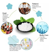 Menthol en Cristaux de Menthe Pur Naturel de Haute Qualité, Qualité Alimentaire, en Vrac, Échantillon Gratuit pour l'Aromatisation Alimentaire