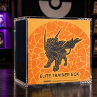 Caja Exclusiva TCG Elite Trainer Box, Resistente a Arañazos, Protección UV Personalizada de 5 mm, Acrílico Transparente, Cierre Magnético, Fácil Montaje