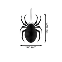 Lot de 3 décorations suspendues en nid d'abeille pour Halloween : hibou, araignée, chauve-souris – Fournitures de fête pour maison hantée, écologiques