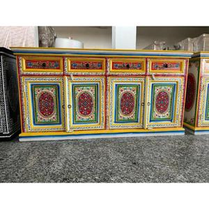 Mueble de Almacenamiento para Sala de Estar de Madera Maciza Pintado a Mano, Venta al Por Mayor, para Uso Doméstico o Hotelero, Compra en Línea Disponible en India - Product Image 2