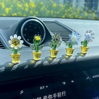 Adorable mini-cactus en verre, figurine de cactus miniature artisanale pour bureau, voiture et maison