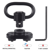 1.25" Sling Swivel Mount QD Tactical Gear Hunting Begun Equipment Bag Strap Quick Separation Release Loop Ring Pressure Button