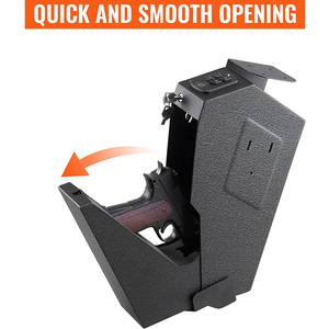 กล่องนิรภัยสำหรับติดตั้งที่กล่องใส่ปืนพกเข้าได้อย่างรวดเร็วอุปกรณ์ความปลอดภัยสำหรับ nightstand แป้นพิมพ์อัจฉริยะตัวล็อคกุญแจด้วยรหัสผ่าน - Product Image 2