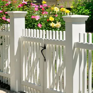 Longjie White Modern Fence Factory Direct Price Used For Garden Easy To Assemble PVC Picket Fence