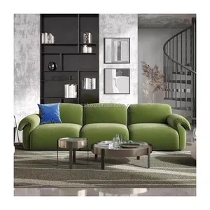 Top Fashion French simple octopus sofa living room retro flanged cloth four small flat cream sand hair furniture sofa set