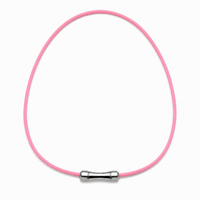 Collier de thérapie magnétique en silicone pour le soutien à la récupération, aimant intégré, acier inoxydable 316L, placage sous vide, bijoux de mode