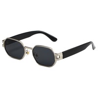 Lunettes de soleil rétro carrées tendance 2026 UV400, montures métalliques de luxe classiques pour hommes et femmes, personnalisables avec votre logo