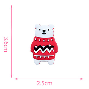 Charmes de noël mignon dessin animé bricolage sandales Bracelets anniversaire Festival fête faveurs décorations de chaussures Designer breloques chaussures breloques - Product Image 3