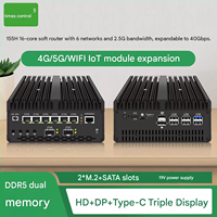 Mini PC pare-feu sans ventilateur BKHD H15 Intel Core Ultra 7 155H, 6 ports, 2 ports LAN 2.5G, DDR5, PCIe X8, appareil réseau