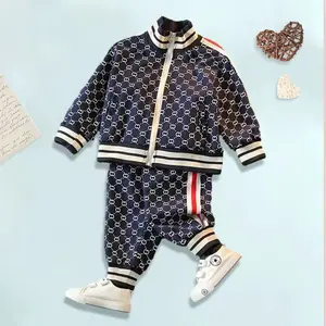 Boy's Clothing Sets New Letter Pattern Suit Sportswear Autumn Winter Boys Two-piece Baby Outer Wear For British Style