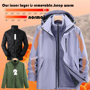 Vestes de football d'hiver pour hommes adultes, confortables, entièrement zippées, avec couche amovible POLYESTER/PLUMES 280 GSM, personnalisables, en stock - Product Image 3