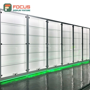 Premium Tobacco Display Cabinet Clear Glass Door Lockable Drawer Multi Shelf Cigarette Display Case - Product Image 2