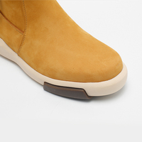 Bottes d'été vintage pour femmes en cuir véritable, rehaussantes, tendance, avec semelle extérieure en caoutchouc et design léger