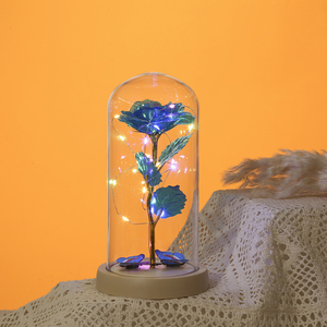 La belle et la bête Rose dans un dôme en verre papillon cadeaux pour la fête des mères Light Up Rose éternelle - Product Image 6