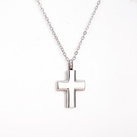 0 Vente en gros de colliers commémoratifs vintage en acier inoxydable avec croix ouverte, pendentifs pour cendres d'animaux de compagnie, médaillon de parfum pour crémation