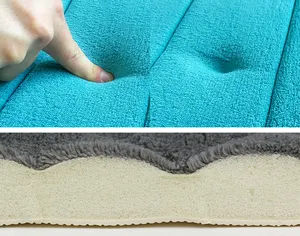 Microfiber 줄무늬 돋을새김된 갯솜 지면 매트 SBR 역행 반대로 미끄러짐 방 매트 최고 흡수성 기억 갯솜 목욕 매트