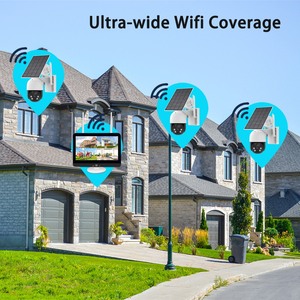 4MP batterie énergie solaire deux voies Audio PTZ caméra Wifi NVR système 4CH solaire Lcd moniteur Cctv Kit caméra de sécurité sans fil - Product Image 4