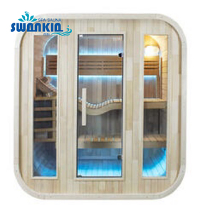 Swankia Thiết Kế Mới Cube Tắm Hơi Ngoài Trời Phòng Tắm Hơi Phòng Lớn Phòng Với Gỗ Đốt Bếp - Product Image 3