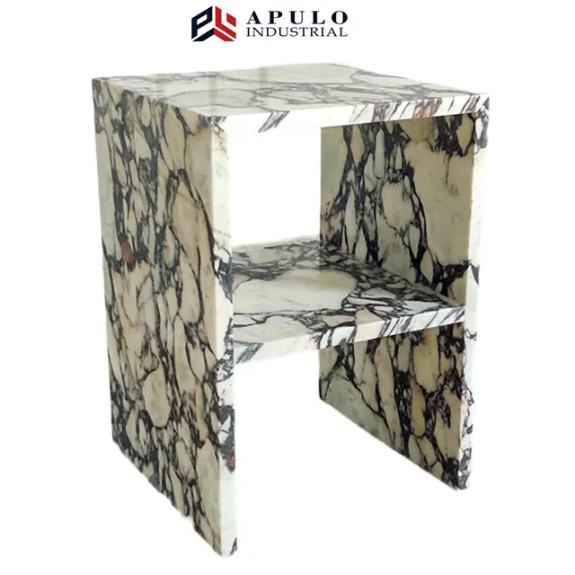 APULO moderni mobili in pietra naturale in marmo Calacatta tavolo camera da letto comodino salotto tavolino in marmo