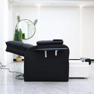 Silla de Manicura Reclinable con Luces LED de Colores, Silla de Pedicura de Lujo Multifuncional para Spa con Masaje - Product Image 4