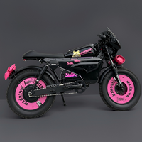 Bicicleta Eléctrica Himoto de 20 Pulgadas, 48v20a, Neumáticos Anchos, Modelo Black Warrior, Bicicleta de Nieve, Motocicleta Todoterreno para Adultos y Jóvenes, Super73
