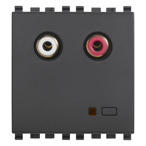 Connettore di ingresso audio RCA grigio lunghezza 11,2 cm per apparecchiature audio - Product Image 1