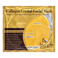 Masque facial en gelée de collagène doré format voyage, hydratant en profondeur et raffermissant, marque privée OEM/ODM en gros