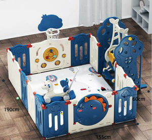 Jeu de <span class=keywords><strong>parc</strong></span> <span class=keywords><strong>pliable</strong></span> pour enfants Sécurité intérieure Barrière de jeu pour <span class=keywords><strong>bébé</strong></span> Balançoire à cheval à bascule Jouet écologique en plastique PE pour enfants Intérieur bon marché - Product Image 2