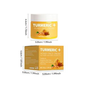 Ventes chaudes Crème pour le visage au curcuma et au miel biologique 50g Hydrate Éclaircit le teint Atténue les taches brunes - Product Image 6