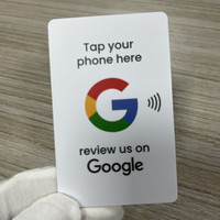Carte NFC personnalisée pour avis et suivi sur les réseaux sociaux, NTAG215, carte à tapoter, cadeau promotionnel, publicité, vente en gros pour entreprises