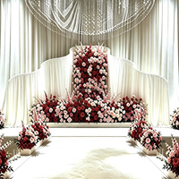 Support de toile de fond de scène de mariage en fer en forme de S, support de drapé pour escalier, cadre de support de forme personnalisée pour la décoration d'événements de banquet et de célébrations