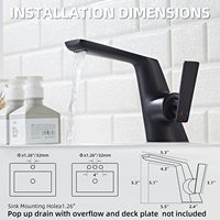 Robinet cascade pour lavabo de salle de bain en laiton massif, montage sur comptoir, monotrou, monocommande, mitigeur chaud/froid, garantie 5 ans pour la vente en gros