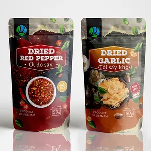 Guangdong Factory Custom Printing Resealable Zipper Stand Up Plastic Seasoning Smell Proof Spice Bag Packaging