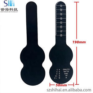 OEM penggaris PD plastik multifungsi penggaris Pupil dengan lingkaran mata occluber untuk pengukuran PD dan tes Ketajaman mata - Product Image 2