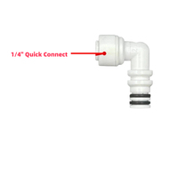 Coude à connexion rapide 1/4'' vers 1/4'', double joint torique anti-fuite, connecteur pour boîtier de filtre à eau à membrane RO