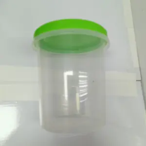 Recipiente de armazenamento de plástico redondo para micro-ondas de grau alimentício 1000ml, caixa selada para geladeira, mais nítida