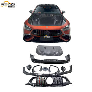 Lèvre avant en fibre de carbone sèche, pare-chocs arrière, jupes latérales d'aile de diffuseur et accessoires de voitures pour Mercedes AMG GT50 GT53 <span class=keywords><strong>GT63S</strong></span> - Product Image 1